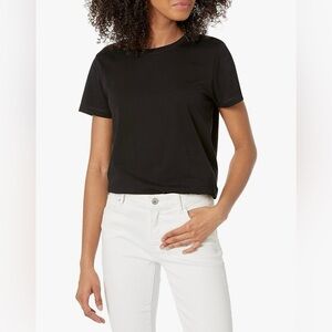 The Drop Courtney Short Sleeve Tiny Crewneck Jersey T-Shirt Black